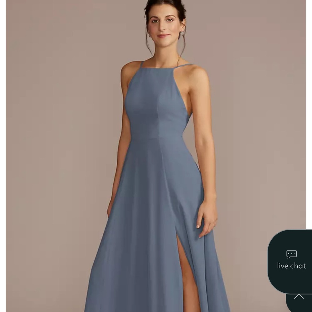 Elegant Blue Sleeveless Dress
